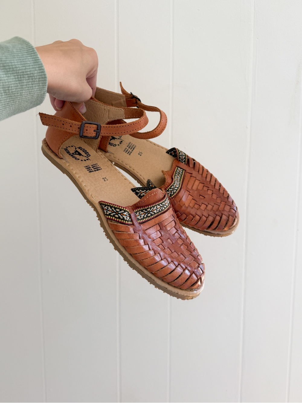 Leather Huarache Sandals - Picture 2 of 4